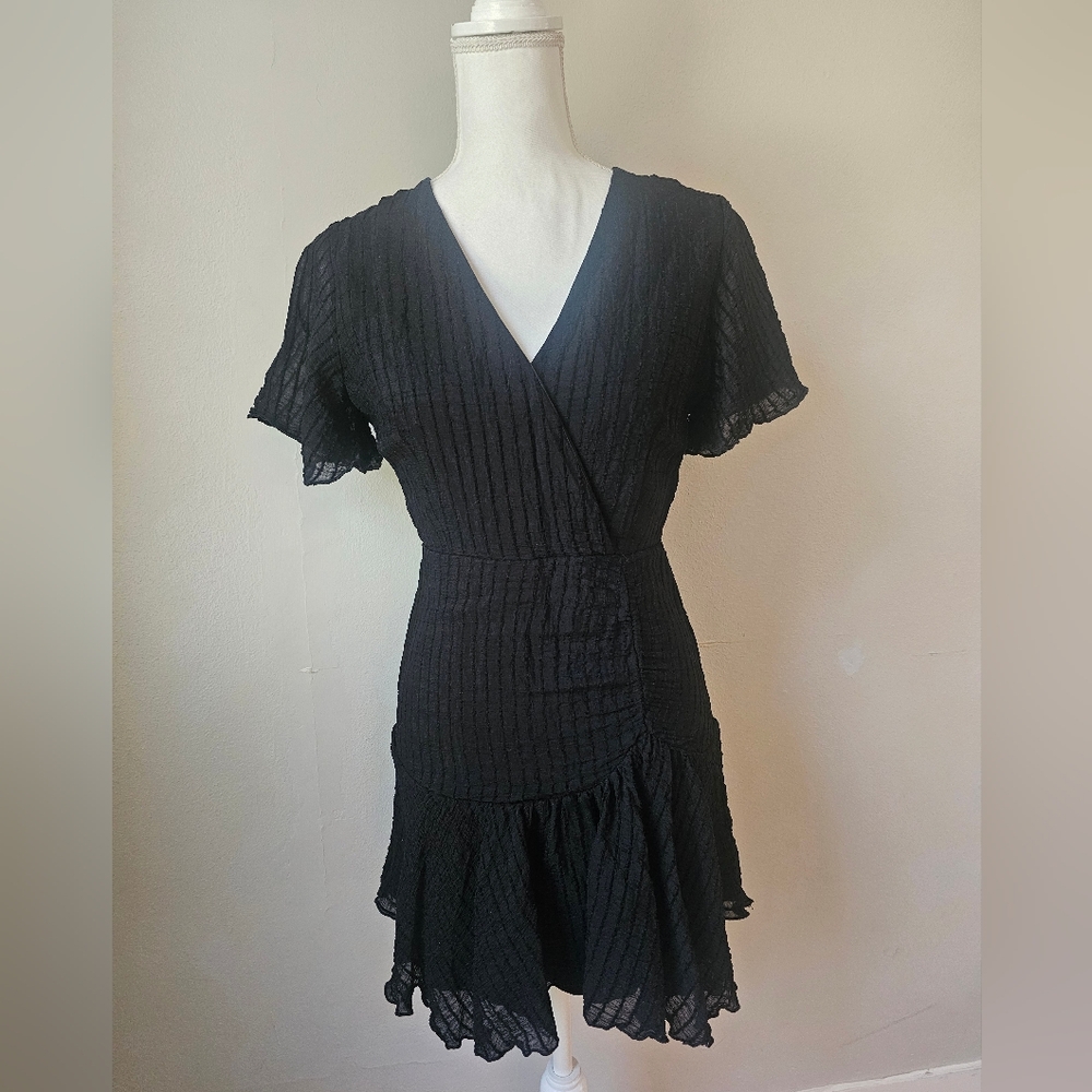 HYFVE Boutique Black Textured Mini Dress
